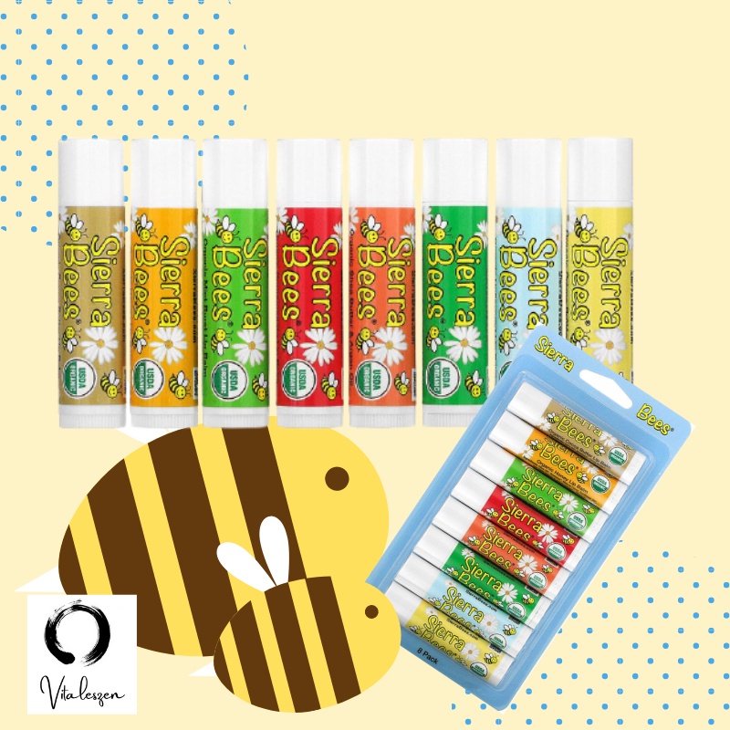 พร้อมส่งจ้า ✨ของแท้100%💄แบ่งขาย ลิปออร์แกนิค มี 8 แบบ🍒Sierra Bees Lip Balm