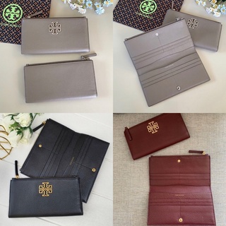 🎀 (สด-ผ่อน) กระเป๋าสตางค์ทอรี่ สีแดง สีดำ สีเทา TORY 84712 79206 Tory  Burch Britten Slim Envelop Wallet