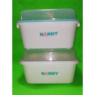 Nanny ตระกร้าคว่ำขวดนม แบบมีฝาปิดธรรมดา/Microban