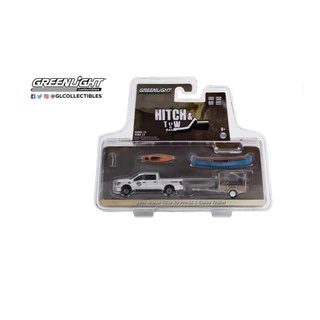 Greenlight 1/64 Hitch &amp; Tow Series 23 - 2019 Nissan Titan XD Pro-4X &amp; Canoe Trailer 32230-A