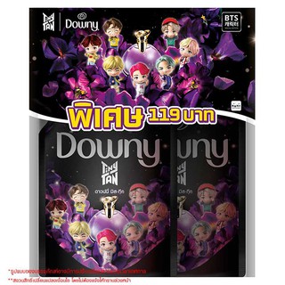 Downy ดาวน์นี่ ผลิตภัณฑ์ปรับผ้านุ่ม สูตรเข้มข้น กลิ่นมิสทีค 500 มล. แพ็ค 2 ถุง (4987176056894)