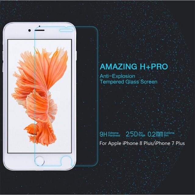 Nillkin ฟิล์มกระจกนิรภัย Apple iPhone 8 Plus/7 Plus รุ่น Amazing H+ Pro 0.2mm. Ultra Thin 9H hardness