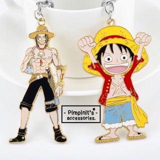 🇹🇭 พร้อมส่ง : พวงกุญแจพอร์ทกัส ดี.เอส และมังกี้ ดี.ลูฟี่ วันพีช | Portgas D.Ace &amp; Monkey D.Luffy (One Piece) Keychain.