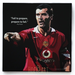 Roy Keane #1 รอย คีน Manchester United แมนยู ปีศาจแดง รูปภาพ​ติด​ผนัง​ pop art ฟุตบอล​ กรอบรูป แต่งบ้าน​​ รูปภาพ