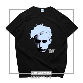 เสื้อยืดลำลองTroye Sivan เสื้อผ้าของ Troye Sivan เดียวกันโผล่อัลบั้มป่ารอบเสื้อยืดแขนสั้นคู่รักS to4XL