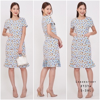 ลด 130.- ขั้นต่ำ 1,000.- พิมพ์"WYEYAY"Dress 8737# ชุดทำงาน ชุดเที่ยว เดรสพิมพ์ลายอัดกาวทั้งชุด มีไซส์ S-4XL