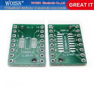 อะแดปเตอร์บอร์ด Pcb Tssop16 Ssop16 Sop16 To Dip16 Dip Pin 10 ชิ้นต่อล็อต