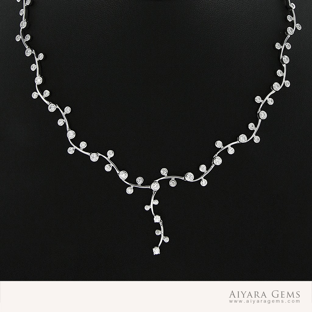 สร้อยคอเพชรแท้ 2.23  กะรัต  น้ำ  98 VVS2 (SN-00065)