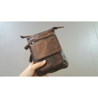 กระเป๋าคาดเข็มขัด แบดน์ Jarvoz ร่นุ Ferro waist bag สี น้ำตาลส้ม