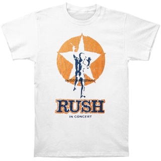 เสื้อยืดพิมพ์ลายแฟชั่น เสื้อยืด ลาย RUSH 1978 Tour Of UK