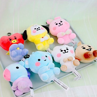 Kpop BT21 BTS ที่นั่ง ตุ๊กตานุ่ม ตุ๊กตาของเล่น พวงกุญแจ COOKY CHIMMY TATA