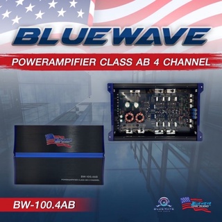 เพาเวอร์ 4ch BLUEWAVE รุ่น BW-100.4 class AB  ดีไซน์สวย กำลังขับ 100×4 Rms งานเกรตพรีเมี่ยม