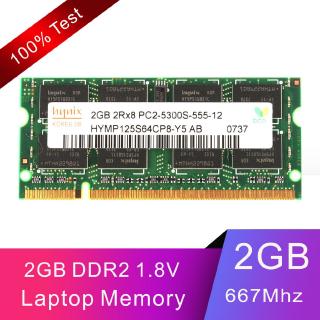 แรมหน่วยความจํา CPU 2GB Hynix Henix 2 GB PC2-5300 2Rx8 DDR2 667Mhz 200Pin SO-DIMM 1.8V สําหรับแล็ปท็อป โน้ตบุ๊ก