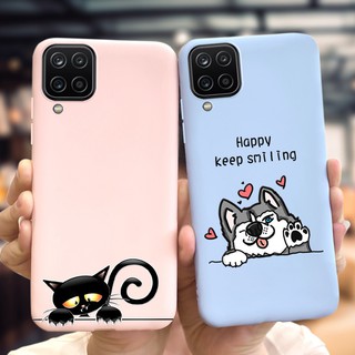 เคสโทรศัพท์ซิลิโคนเนื้อแมตต์ลายการ์ตูนสําหรับ Samsung Galaxy A12 M12 5G Samsung Sm-A125F Sm-M127F A 12 M 12