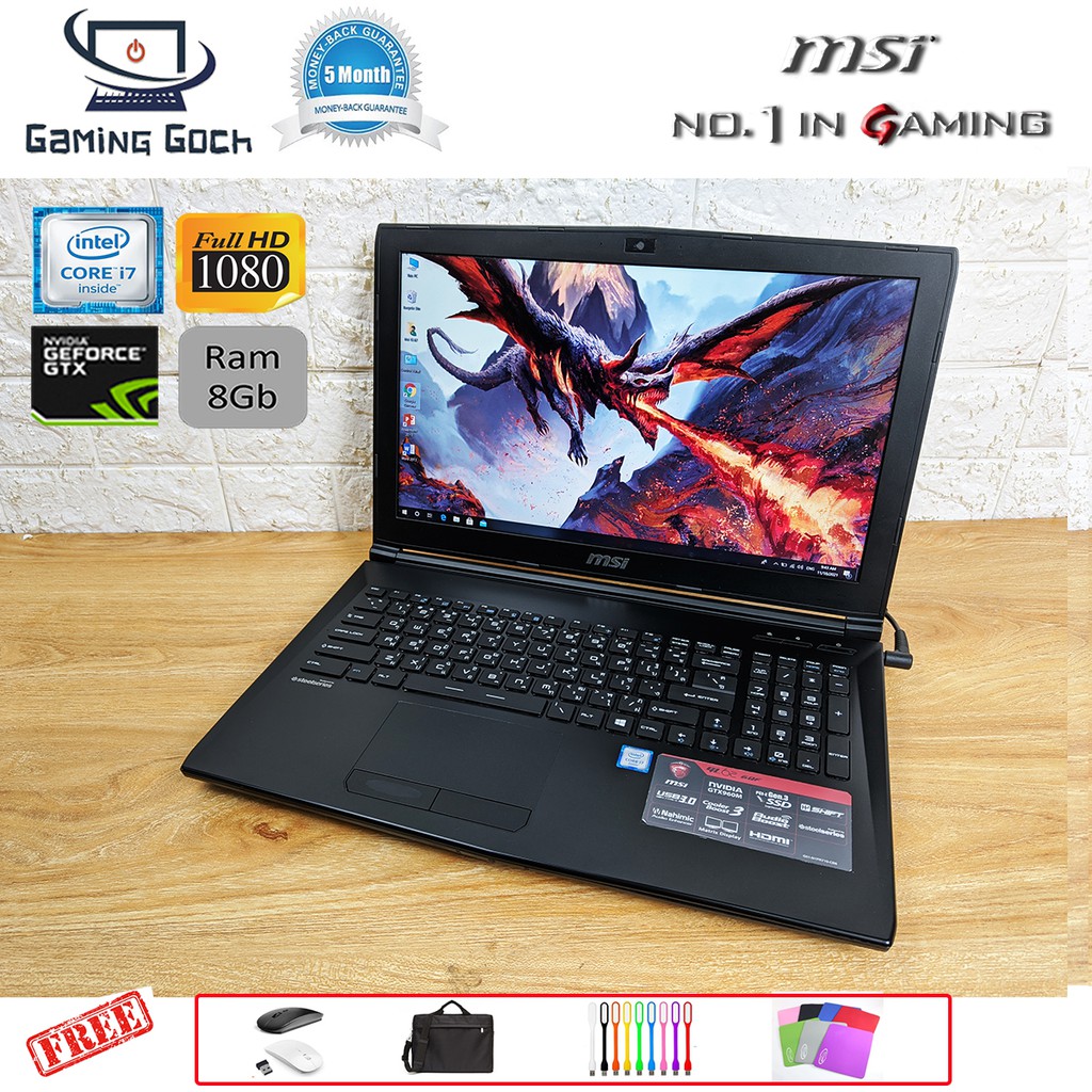 MSI GL62 6QF สเปคGaming มีการ์ดจอแยกNvidia GTX (มือสอง-รับประกัน5เดือน)