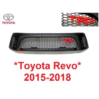 TRD สีดำ กระจังหน้ารถ TOYOTA HILUX REVO 2015 - 2018 กระจังหน้า โตโยต้า รีโว่ ตะแกรง กระจัง หน้ากระจัง ของแต่ง รีโว