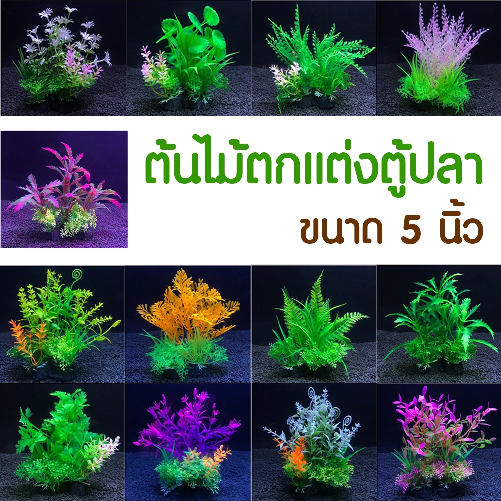 ต้นไม้พลาสติกตกแต่งตู้ปลา ขนาด 5 นิ้ว สินค้าพร้อมส่ง