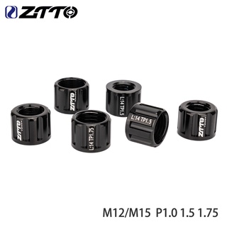 Ztto น็อตสกรูแกนล้อจักรยาน M12 M15 สําหรับเกลียว 1.0 มม. 1.5 มม..1.75 มม.