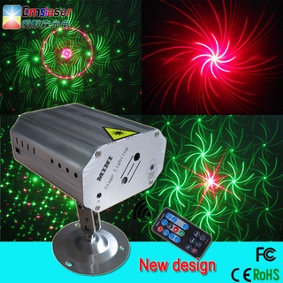 โคมไฟดิสโก้เลเซอร์ AC100-240V 1.15W ควบคุมด้วยรีโมต สําหรับตกแต่งเวที ปาร์ตี้