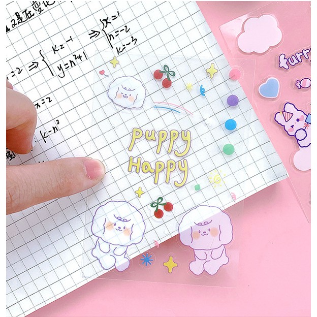 ST-61★พร้อมส่ง★ สติ๊กเกอร์ PVC สติ๊กเกอร์ไดคัท PVC Milkjoy หมี เกาหลี ติดเคส โน๊ตบุ๊ค สติกเกอร์ตกแต่ง สติกเกอร์ปิดผนึก