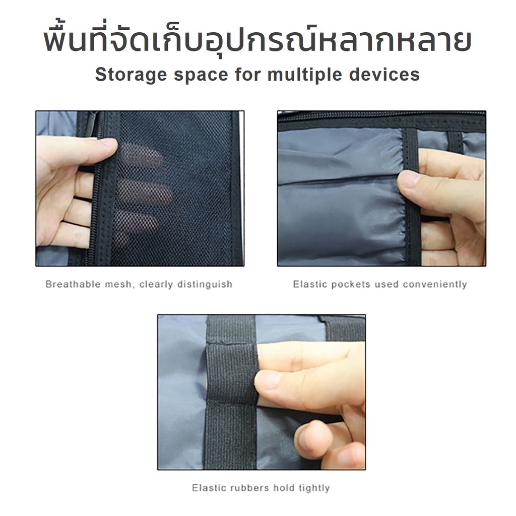 【พร้อมส่ง】กระเป๋าจัดระเบียบอุปกรณ์มือถือ เคสแบตสำรอง กระเป๋าเก็บPower bank สายชาร์จ USB หูฟัง