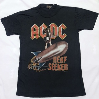 เสื้อวง ACDC ผ้าบาง50/50 ตะเข็บเดี่ยวบนล่าง ฟอกสีเฟดให้ดูเหมือนเสื้อวินเทจ