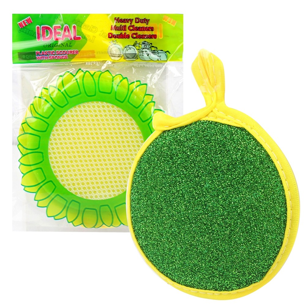 ฟองน้ำรูปทานตะวัน สําหรับล้างจาน คละสี รุ่น Sunflower-sponge-cleaning-sink-00f-Tissue