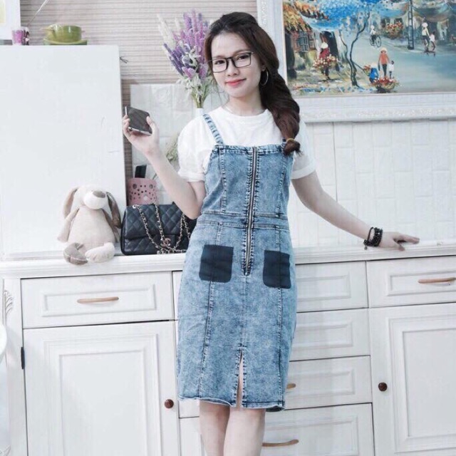 เอี๊ยมยีนส์ Set*****