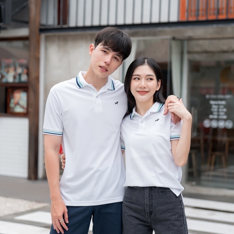 เสื้อโปโล สีขาว Bulltus Brand รุ่น Double Line Collection - รูปที่ 2