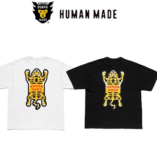 Human MADE เสื้อยืดแขนสั้น หนังเสือ สีเหลือง สําหรับผู้ชาย และผู้หญิง