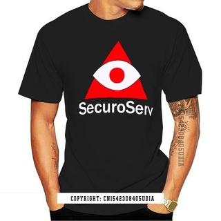 เสื้อยืด ผ้าฝ้าย 100% พิมพ์ลาย Nach Shop Securoserv สีดํา สไตล์มินิมอล สําหรับผู้ชาย LHZYสามารถปรับแต่งได้