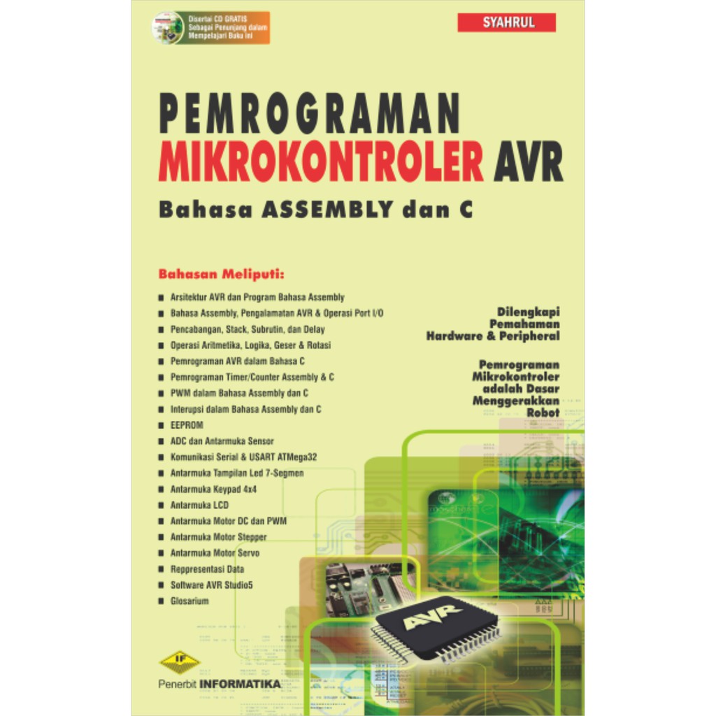 หนังสือการเขียนโปรแกรม Microcontroller Avr Language Assembly และ C + Cd