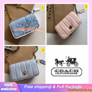 Outlet ส่วนลด🌈 COACH 1689 3843 กระเป๋าสุภาพสตรี Chambray แนวทแยงมุมกระเป๋าสี่เหลี่ยมเล็ก/กระเป๋าสะพาย/กระเป๋าสะพาย