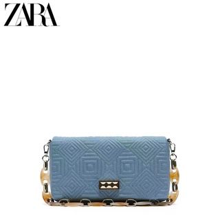 Zara ใหม่ กระเป๋าสะพายไหล่ สายโซ่ ทรงสี่เหลี่ยม ขนาดเล็ก สําหรับผู้หญิง