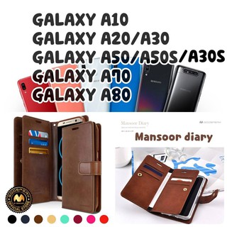 MERCURY GOOSPERY MANSOOR DIARY  เคสหนังฝาพับ แบบหนัง (ของแท้100%) สำหรับ Samsung Galaxy A Series