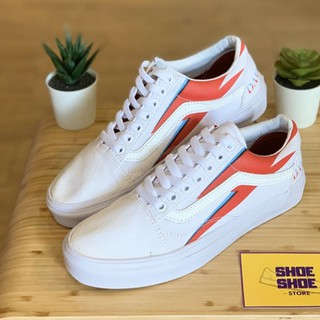 Vans DAVID BOWIE รองเท้าผ้าใบลําลอง คุณภาพดี สีขาว สําหรับผู้ชาย และผู้หญิง