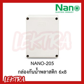 กล่องกันน้ำ บล๊อกกันน้ำ พลาสติก 6x8 NANO สีขาว สีเทา