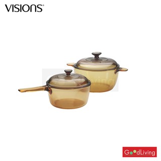 Visions 4pc Saucepan/Cookpot Set(VSP-1.5+VS-2.5)VS-312/CL สีชา