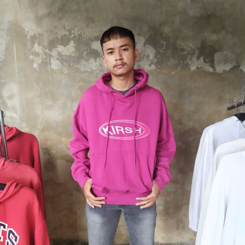 KIRSH HOODIE โลโก้ขนาดใหญ่ FUCHSIA SIZE M
