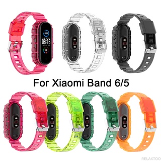 Soft Silicone Sport Strap For Xiaomi Mi Smart Band 6 5 Band6 Band5 Colorful Transparent TPU Replacement Wristband Smart Accessories