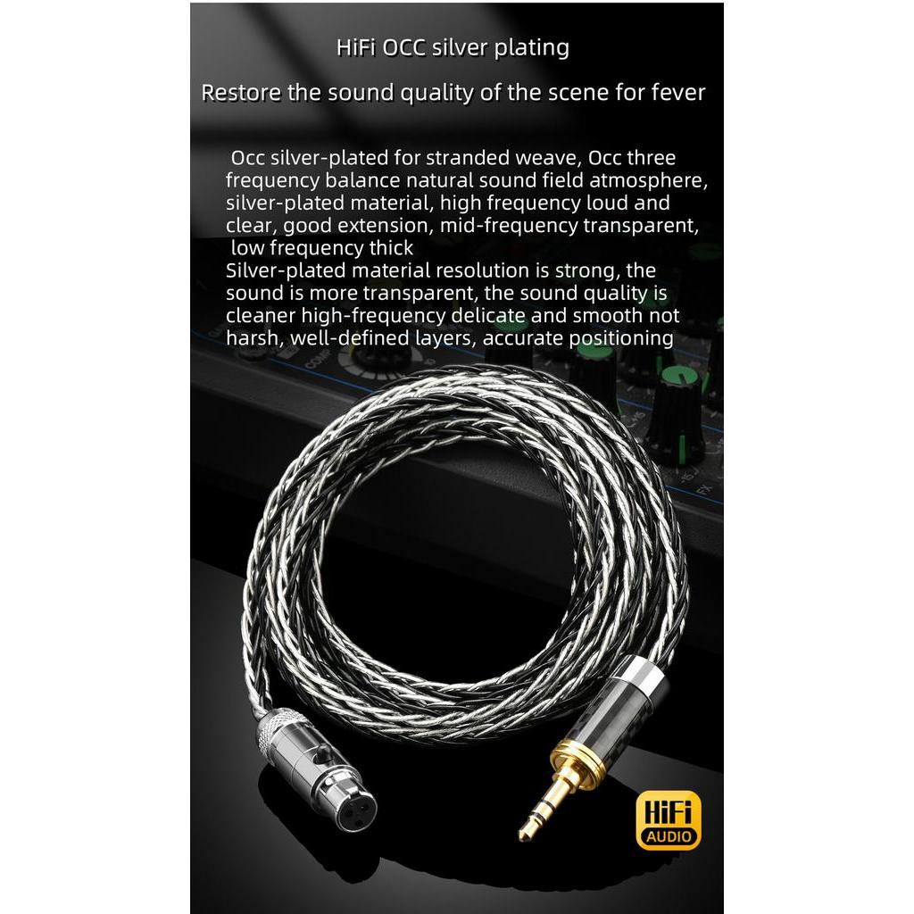 สายเคเบิลหูฟังสเตอริโอ HiFi 3.5 มม. เป็น Mini XLR ตัวผู้ แจ็ค 3.5 มม. ประสิทธิภาพสูง สําหรับ AKG Q701 K240s K271 ราคา ถูกที่สุด ดีลบีเคเค แกลเลอรีภาพที่ 7