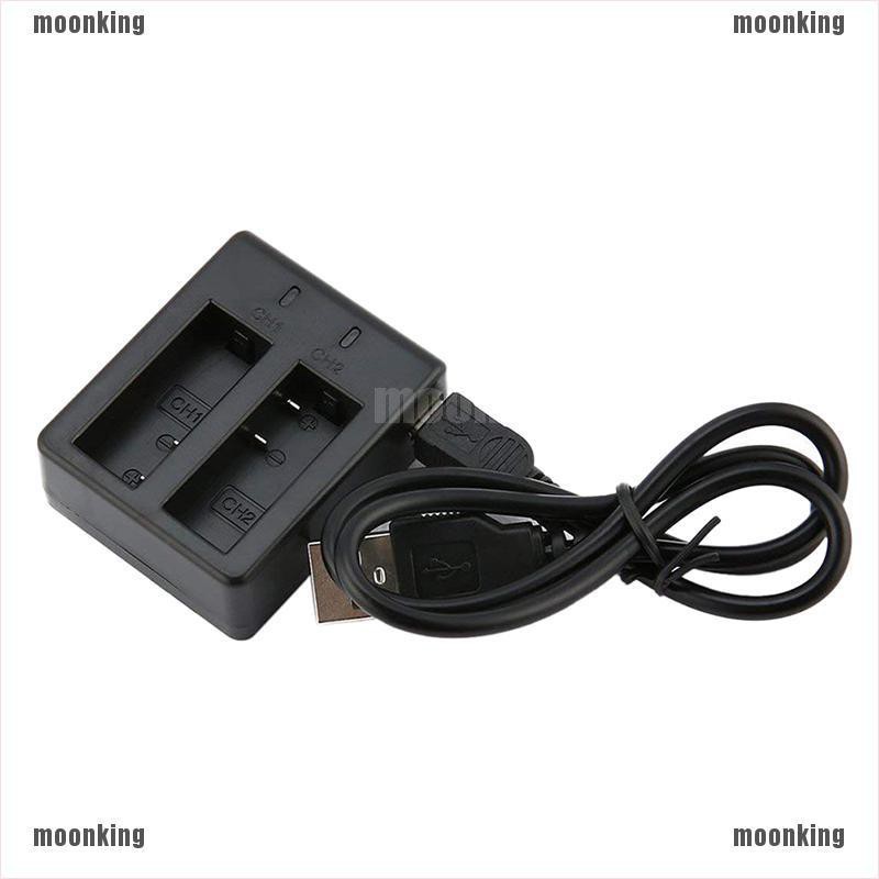 moonking 2 in 1 แท่นชาร์จแบตเตอรี่กล้องสําหรับ eken sjcam sj 4000