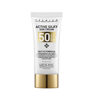 ✨พร้อมส่ง✨| Medi-peel Active Silky Sun Cream SPF50+ PA+++ 50 ml. ครีมกันแดด