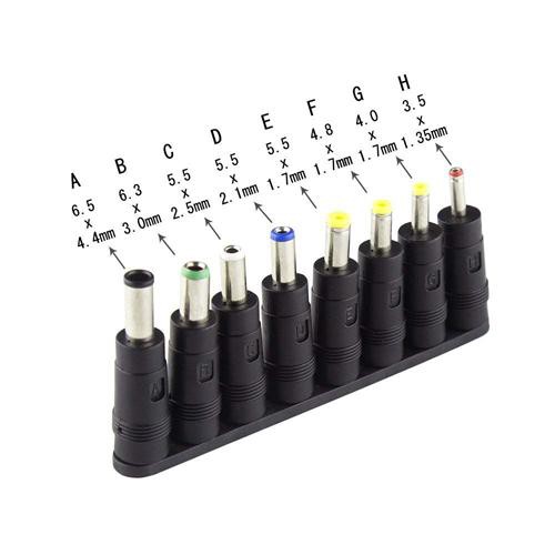 ADE02 ชุดแจ็คแปลงหัว DC Adapter Jack Converter for Notebook จากขนาด (5.5*2.1) เป็น ขนาดต่างๆ ชุด 8 ห