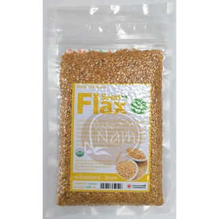 เมล็ดแฟลกซ์สีทอง เมล็ดซีด Flax Seed Organic ขนาด 100 กรัม