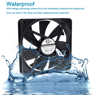 140mm 14cm Computer Case Cooling Fan PC Waterproof Dustproof,2900RPM 140X140X25mm Dual Ball 12V,High Speed IP68 Cooler