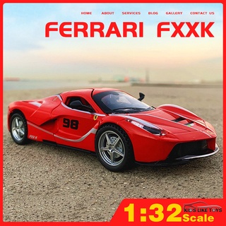 Klt โมเดลรถสปอร์ต Ferrari Fxxk 1:32 โลหะผสม ของเล่นสําหรับเด็ก และผู้ใหญ่