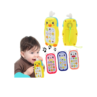 HelloMom โทรศัพท์เด็กเล่น โทรศัทพ์เป็ดน้อย Mobile phone toy โทรศัพย์เด็ก โทรศัพย์เป็ด รีโมทของเล่นเด็ก ของเล่นเสริมพัฒนาการเด็ก มีเสียงเพลง มีไฟ โทรศัพท์ของเล่น มือถือเด็ก สอนคำศัพท์/นับเลข/เพลงภาษาอั