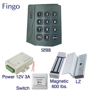 Fingo S-203 ระบบล็อกประตูด้วยกลอนแม่เหล็ก  แถม ID Card 5 ใบและ Key Tag 5 ชิ้น มูลค่า 250บาท