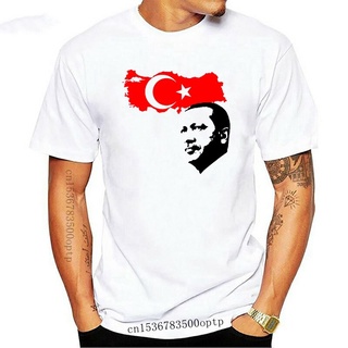 [COD]ขายดี เสื้อยืดลําลอง แขนสั้น คอกลม พิมพ์ลาย Recep Tayyip Erdogan Face Turkey President สีขาว แฟชั่นฤดูร้อน สําหรับผ